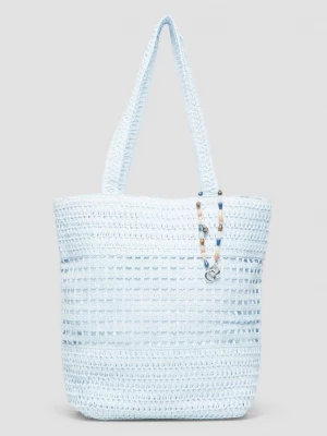 Obrázek produktu Raffia-Totebag mit Reißverschluss und Schmuck-Detail s.Oliver modrá