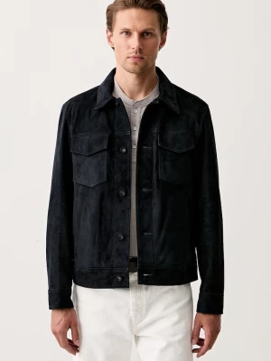 Obrázek produktu rag & bone přechodová bunda pánská semišová námořnická modř