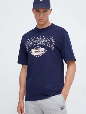 Obrázek produktu Reebok Classic Bavlněné tričko Reebok Classic námořnická modř