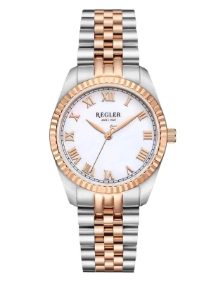 Obrázek produktu Régler Analogové hodinky 'Régler Infinité Steel Silver / Rose Gold - Pearl' růžově zlatá / stříbrná / perlově bílá