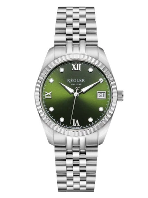 Obrázek produktu Régler Analogové hodinky 'Régler Liberté Steel Silver - Olive Green' stříbrná