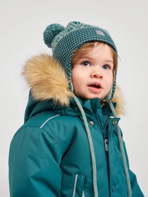 Obrázek produktu Reima čepice s bambulí dětská z merino vlny Kuuru tyrkysová