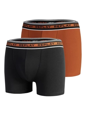Obrázek produktu REPLAY Boxerky koňaková / černá / bílá