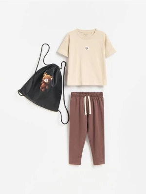 Obrázek produktu Reserved - BABIES` T-SHIRT, TROUSERS & BAG - mahagonová