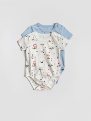 Obrázek produktu Reserved - Bavlněné body Mumínci 2 pack - bleděmodrá