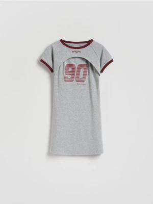 Obrázek produktu Reserved - Bavlněné šaty s potiskem - světle šedá