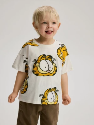 Obrázek produktu Reserved - Bavlněné tričko Garfield - krémová