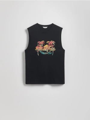 Obrázek produktu Reserved - Bavlněné tričko tank top - černý