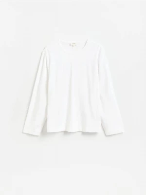 Obrázek produktu Reserved - Bavlněný oversize longsleeve - bílá