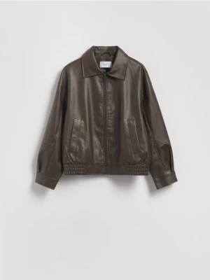 Obrázek produktu Reserved - Bomber bunda s límcem - tmavě hnědá