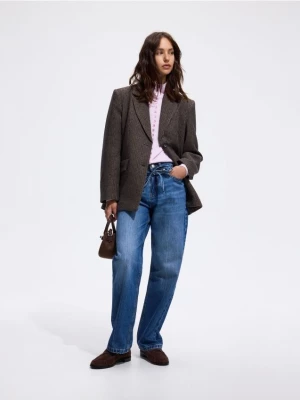Obrázek produktu Reserved - Džíny straight s opaskem na zavázání - indigo jeans