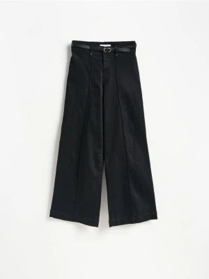 Obrázek produktu Reserved - Džíny wide leg s opaskem - černý