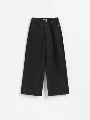 Obrázek produktu Reserved - Džíny wide leg s prošitím - černý