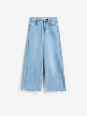 Obrázek produktu Reserved - Džíny wide leg s prošitím - modrá