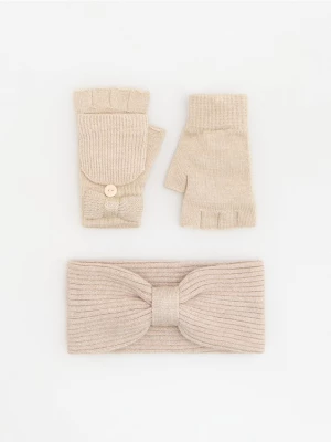 Obrázek produktu Reserved - GIRLS` HEADBAND & MITTENS - béžová