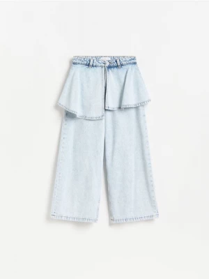 Obrázek produktu Reserved - Džíny super wide leg se sukýnkou - modrá