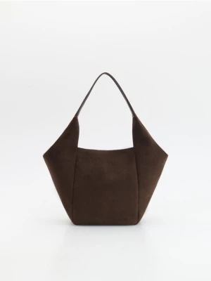Obrázek produktu Reserved - Kabelka hobo z imitace kůže - tmavě hnědá