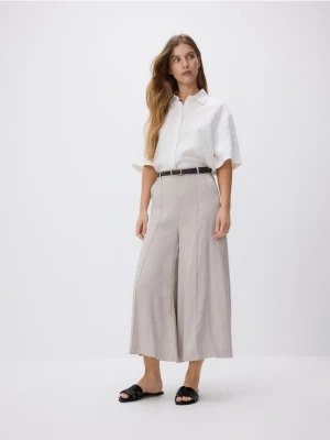 Obrázek produktu Reserved - Kalhoty culotte z modalu - šedobéžová