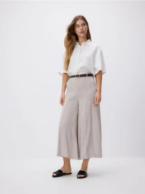 Obrázek produktu Reserved - Kalhoty culotte z modalu - šedobéžová