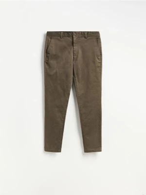 Obrázek produktu Reserved - Kalhoty skinny s vysokým podílem bavlny - pudrově hnědá