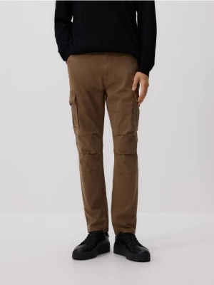 Obrázek produktu Reserved - Kalhoty slim fit cargo - kávová