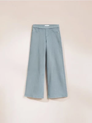 Obrázek produktu Reserved - Kalhoty wide leg - ocelově zelená