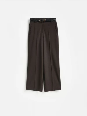 Obrázek produktu Reserved - Kalhoty wide leg - tmavě hnědá