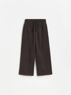 Obrázek produktu Reserved - Kalhoty wide leg - tmavě hnědá
