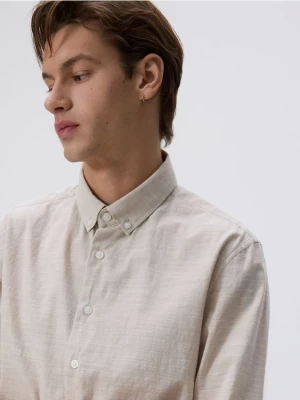 Obrázek produktu Reserved - Košile slim fit s vysokým podílem bavlny - béžová