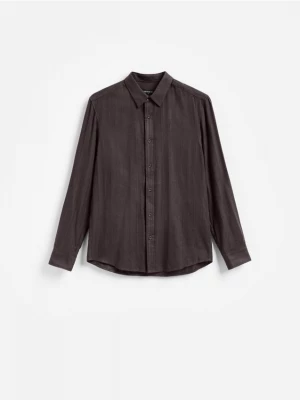 Obrázek produktu Reserved - Košile slim fit s vysokým podílem bavlny - pudrově hnědá