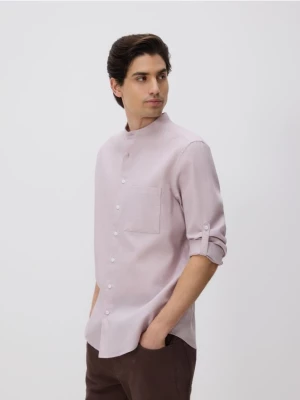 Obrázek produktu Reserved - Košile slim fit s vysokým podílem bavlny - pudrově růžová