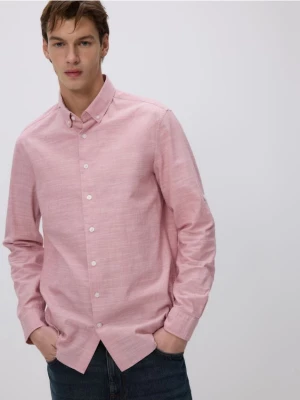 Obrázek produktu Reserved - Košile slim fit s vysokým podílem bavlny - pudrově růžová