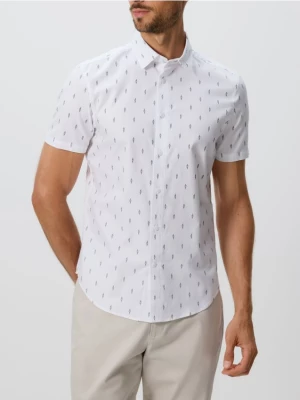 Obrázek produktu Reserved - Košile slim fit s vysokým podílem bavlny - tmavomodrá