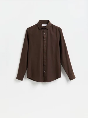 Obrázek produktu Reserved - Košile slim fit z egyptské bavlny - tmavě hnědá