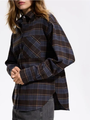 Obrázek produktu Reserved - Kostkovaná košile - tmavě hnědá