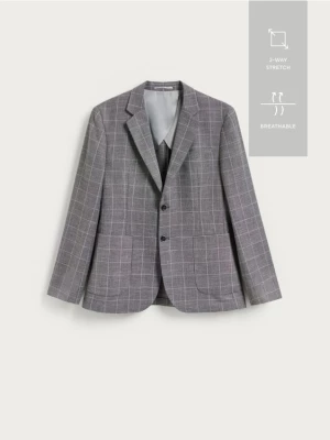 Obrázek produktu Reserved - Kostkovaný blejzr slim fit - tmavě šedá