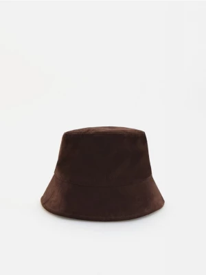 Obrázek produktu Reserved - Bucket klobouk z imitace semiše - tmavě hnědá