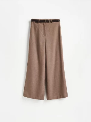 Obrázek produktu Reserved - Kalhoty wide leg s páskem - vícebarevná