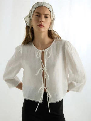 Obrázek produktu Reserved - Lněná halenka - bílá