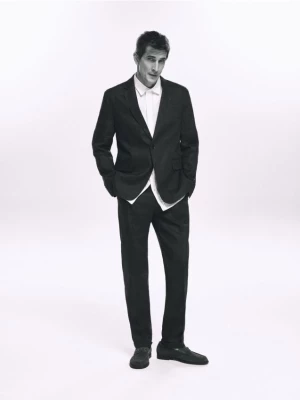 Obrázek produktu Reserved - Lněné sako slim fit - tmavě hnědá