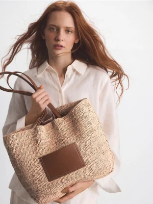 Obrázek produktu Reserved - Pletená handmade kabelka - hnědá