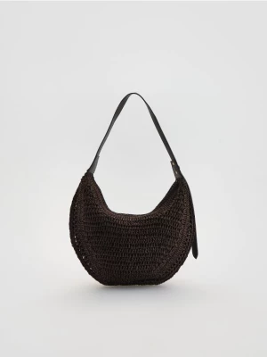 Obrázek produktu Reserved - Pletená handmade kabelka - tmavě hnědá