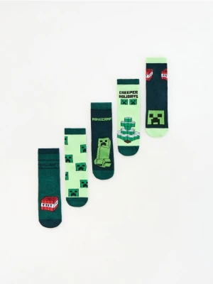 Obrázek produktu Reserved - Ponožky Minecraft 5 pack - tmavě zelená
