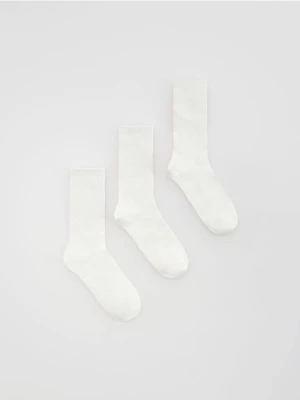 Obrázek produktu Reserved - Ponožky s bavlnou 3 pack - krémová