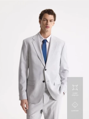 Obrázek produktu Reserved - Slim fit sako s příměsí lnu - světle šedá