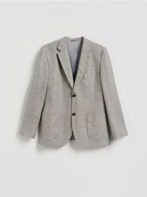 Obrázek produktu Reserved - Slim fit sako s příměsí lnu - tmavě šedá