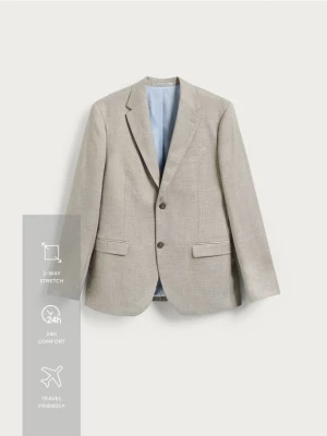 Obrázek produktu Reserved - Slim fit sako s příměsí viskózy - středně šedá