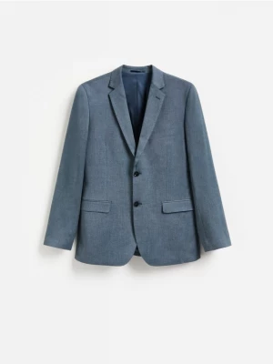 Obrázek produktu Reserved - Slim fit sako s viskózou - ocelově modrá