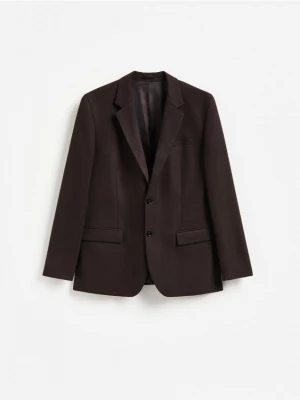 Obrázek produktu Reserved - Slim fit sako s viskózou - tmavě hnědá