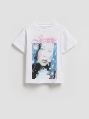 Obrázek produktu Reserved - Tričko Blackpink Jennie - krémová